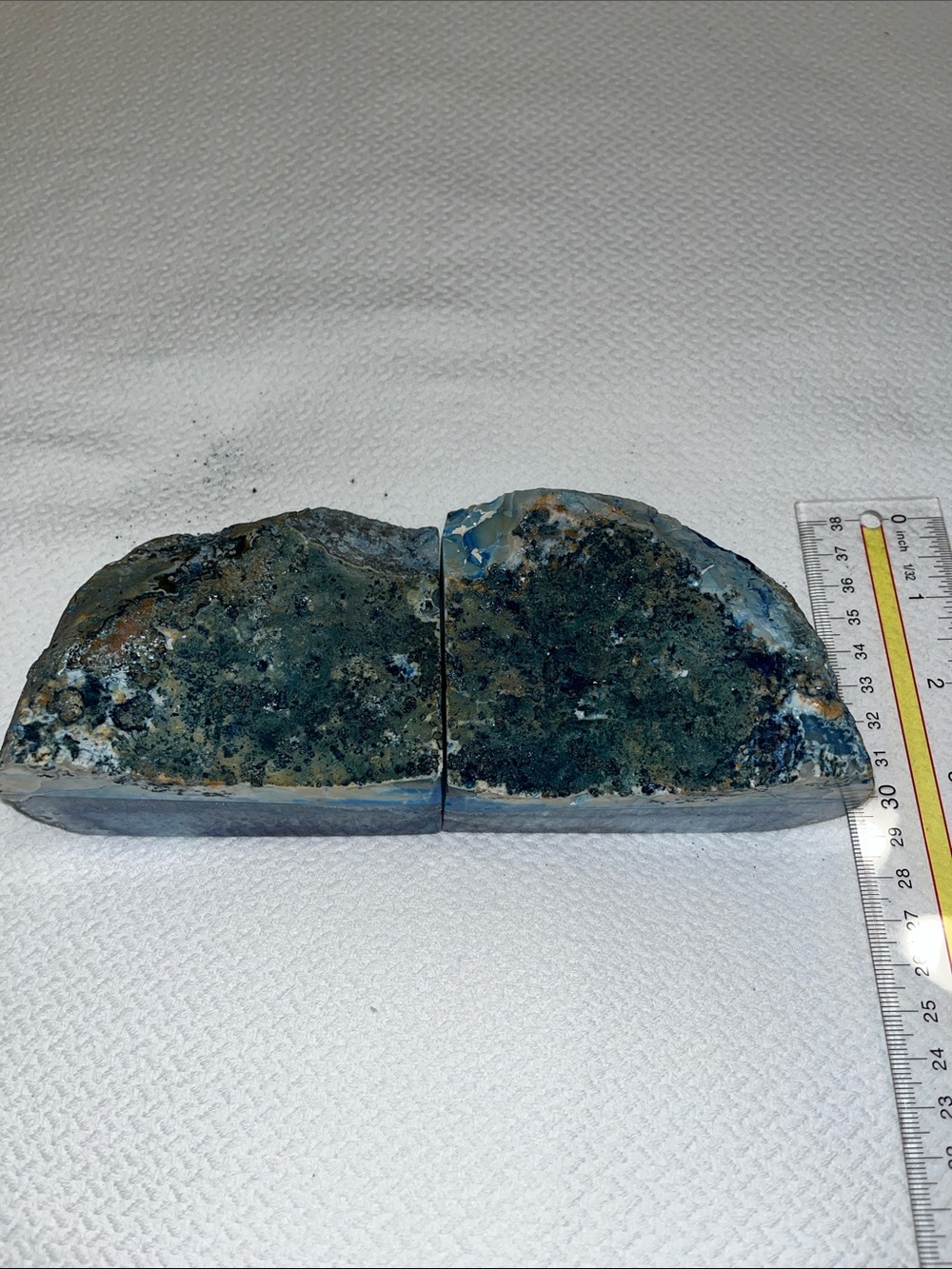 Blue Agate Geode Bookends - Picture 4 of 7